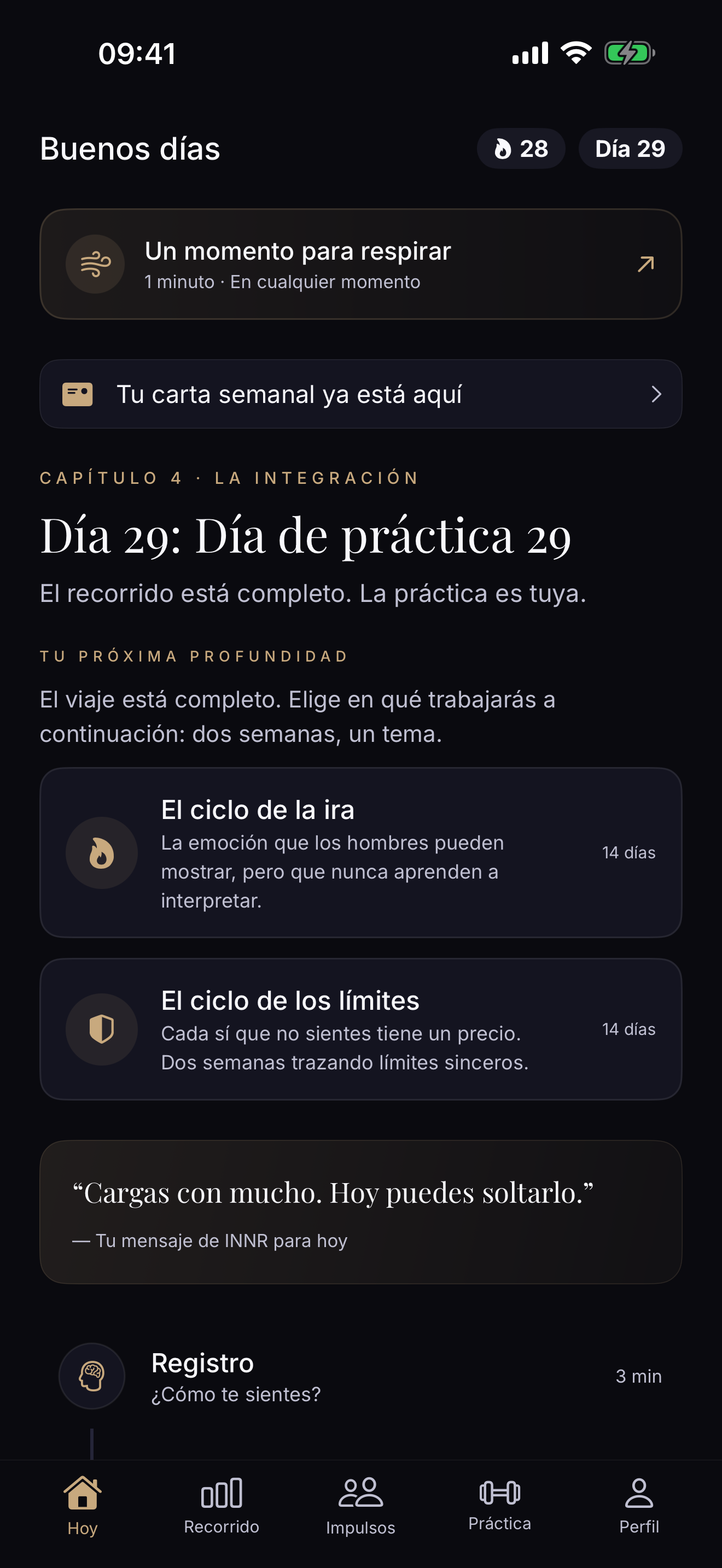 INNR muestra el ciclo sobre límites como uno de los dos recorridos de profundización de 14 días tras el recorrido principal.