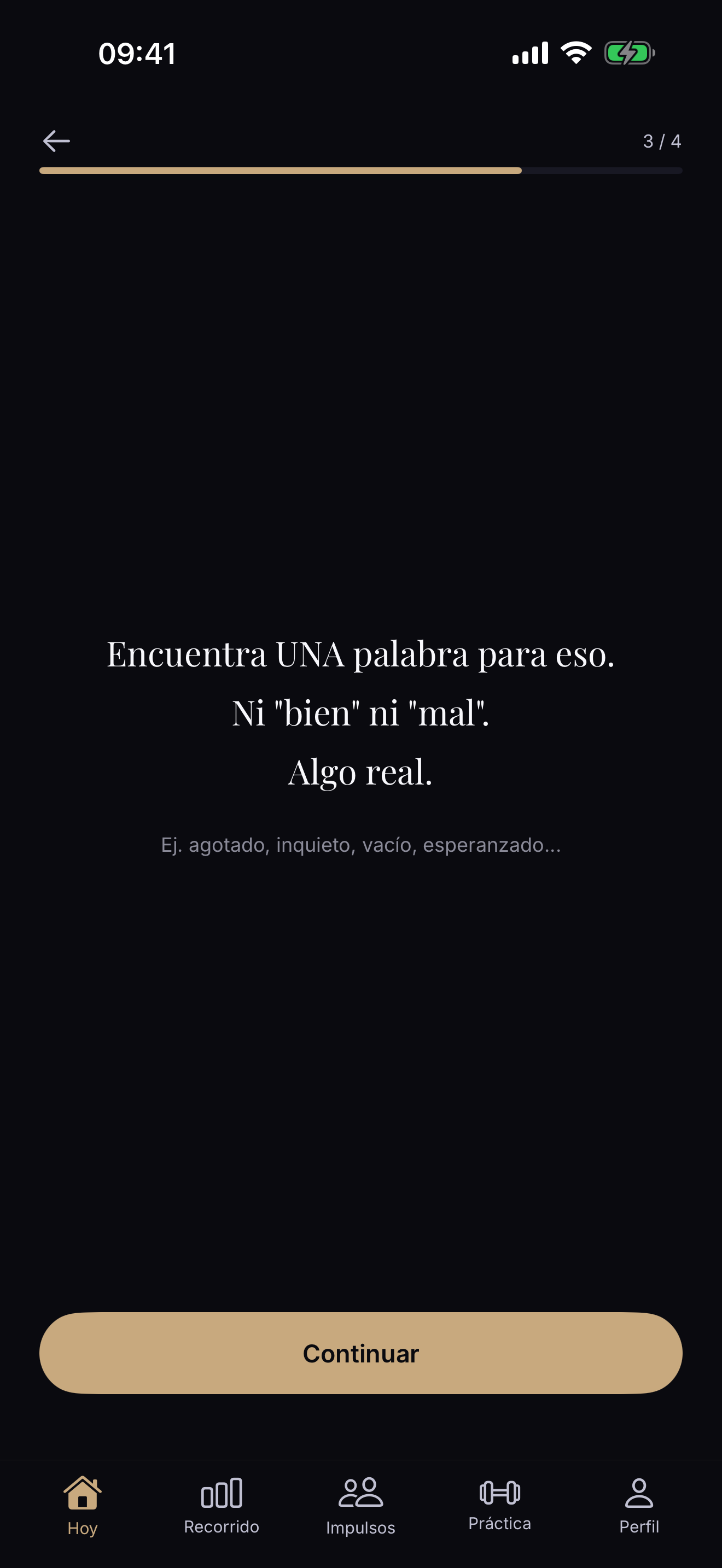 Ejercicio de INNR para nombrar una emoción: encuentra una palabra más precisa que bien o mal.