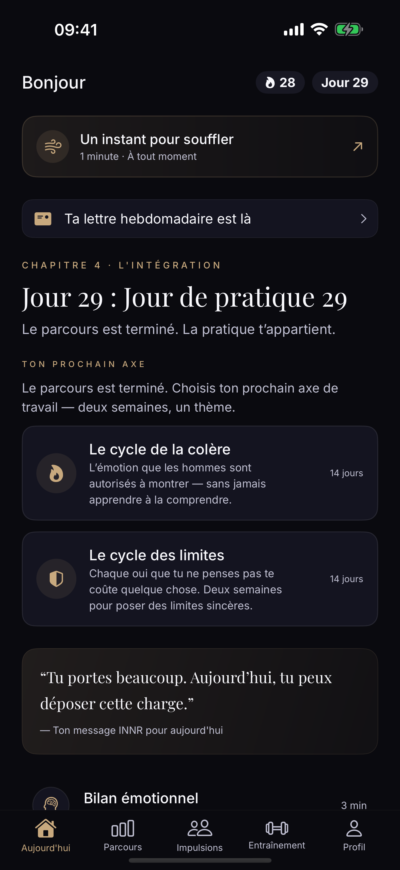 INNR présente le cycle consacré aux limites comme l’un des deux approfondissements de 14 jours après le parcours principal.
